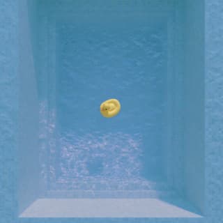 Duck in Deep Pool: pool, aerial — AI-generated Concept Art image made with Midjourney